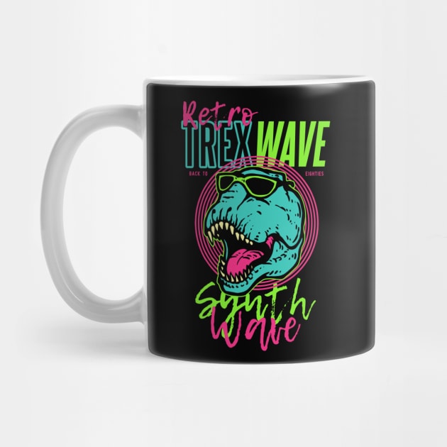 Trex Wave Retro by HollyDuck